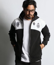 〔BLACK LABEL〕:セットアップ ダンボールニットジップパーカー