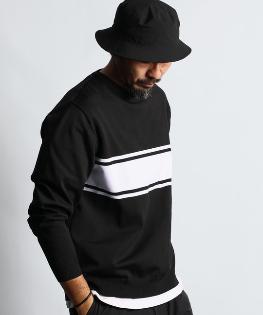 〔BLACK LABEL〕：ドライタッチ ウォッシャブルテックニット