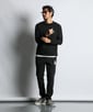 〔BLACK LABEL〕：速乾 バックラインロングスリーブTシャツ