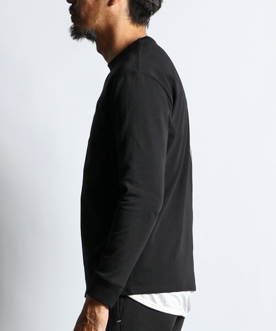 〔BLACK LABEL〕：速乾 バックラインロングスリーブTシャツ