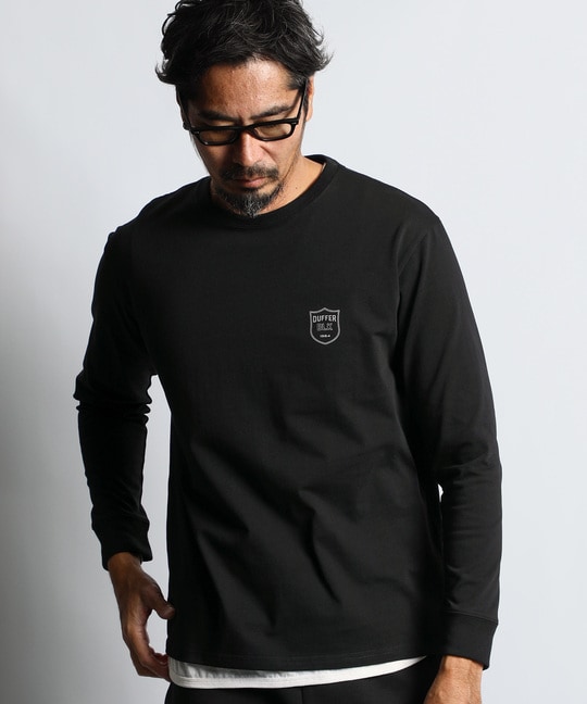 〔BLACK LABEL〕：速乾 バックライン　ロングスリーブTシャツ