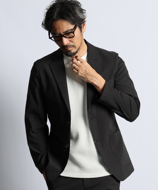 リネン混 スーパーストレッチ セットアップ　ジャケット