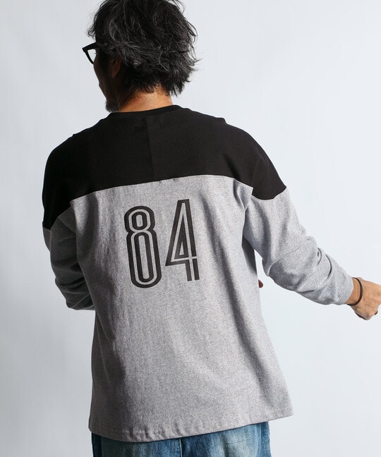 ヘンリーネック クラシック フットボールロンTEE