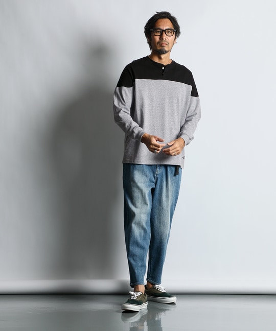 ヘンリーネック クラシック フットボールロンTEE