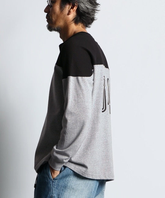 ヘンリーネック クラシック フットボールロンTEE