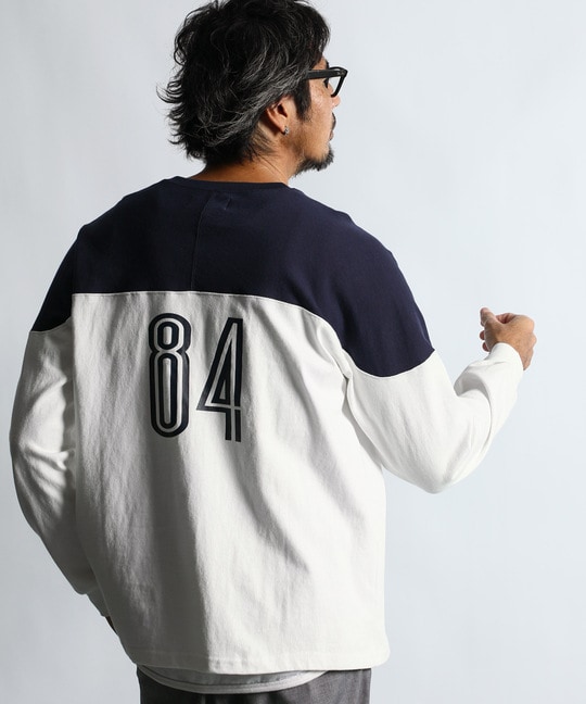 ヘンリーネック クラシック フットボールロンTEE