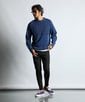 [INDIGO LABEL]：切り替えデザイン ケーブルインディゴニット