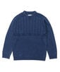 [INDIGO LABEL]：切り替えデザイン ケーブルインディゴニット