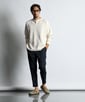 「ガムストレッチ」接触冷感 ピンタックテーパードパンツ