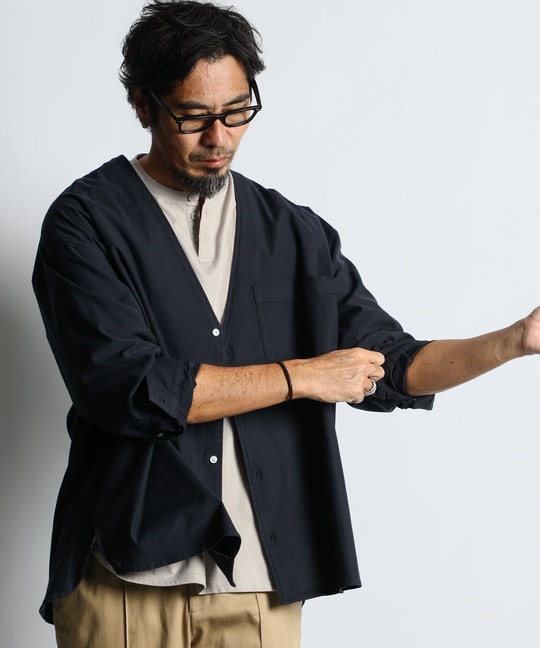 製品染め ニュアンスカラー　シャツカーディガン