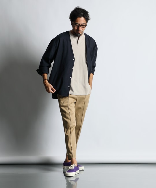 製品染め ニュアンスカラーシャツカーディガン ｜The DUFFER of
