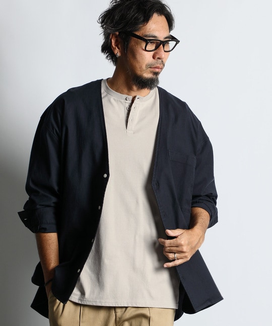 製品染め ニュアンスカラーシャツカーディガン ｜The DUFFER of