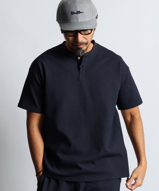 「エアフレックス」セットアップ ワッフルヘンリーTシャツ