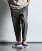 麻混ストレッチ 2タック イージーワイドデニムパンツ
