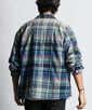 [INDIGO LABEL]：インディゴ マドラスチェック シャツカバーオール