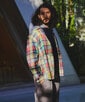 [INDIGO LABEL]：インディゴ マドラスチェック シャツカバーオール