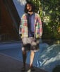 [INDIGO LABEL]：インディゴ マドラスチェック シャツカバーオール