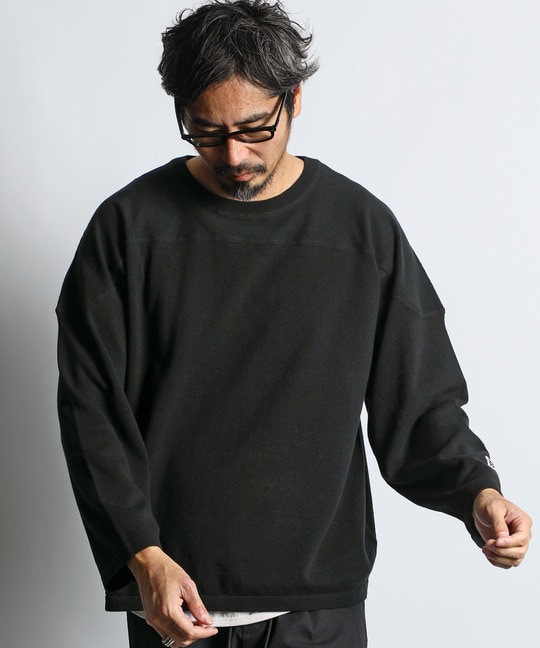 リラックスフィット フットボール　コットンニット