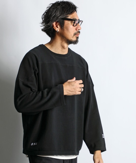 リラックスフィット フットボールコットンニット