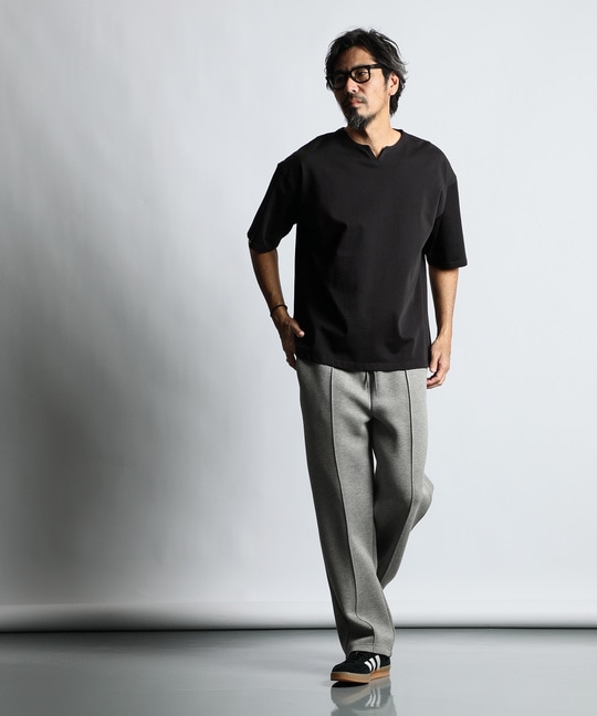 シリコンバイオ加工 シルキータッチキーネックTシャツ