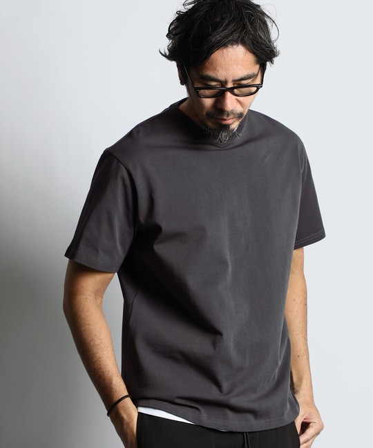 シリコンバイオ加工 シルキータッチ　浅VネックTシャツ