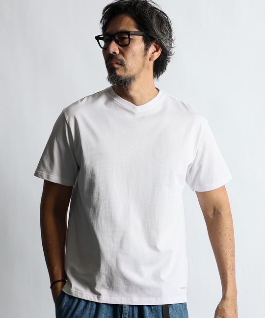 シリコンバイオ加工 シルキータッチ　浅VネックTシャツ