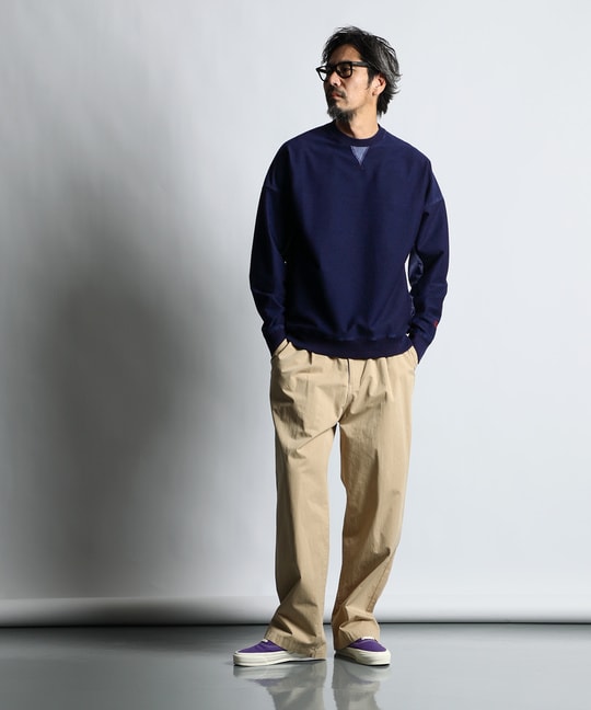 [INDIGO LABEL] ：インディゴ 切替デザイン クルートップス