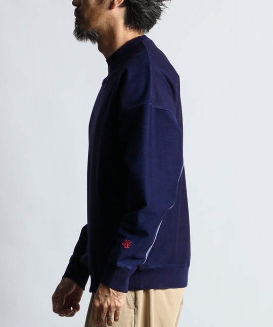 [INDIGO LABEL] ：インディゴ 切替デザイン クルートップス