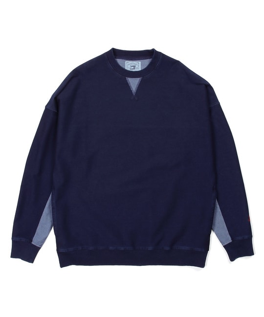 [INDIGO LABEL] ：インディゴ 切替デザイン クルートップス