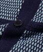 [INDIGO LABEL] ：インディゴ タックボーダー カーディガン