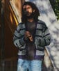 [INDIGO LABEL] ：インディゴ タックボーダー カーディガン