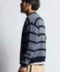 [INDIGO LABEL] ：インディゴ タックボーダー カーディガン
