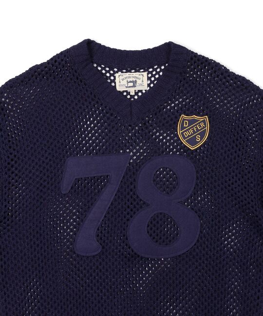 [INDIGO LABEL] ：インディゴ ナンバリング メッシュニット