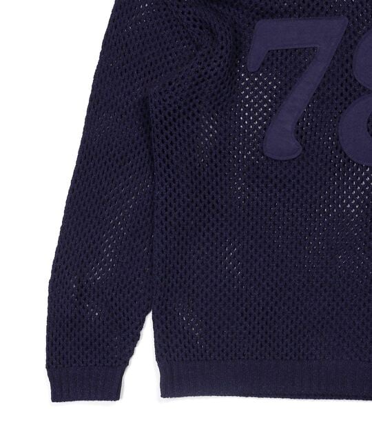 [INDIGO LABEL] ：インディゴ ナンバリング メッシュニット