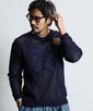 [INDIGO LABEL] ：インディゴ ナンバリング メッシュニット