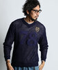 [INDIGO LABEL] ：インディゴ ナンバリング メッシュニット