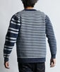 [INDIGO LABEL] ：インディゴ ボーダー ストライプ カーディガン