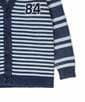 [INDIGO LABEL] ：インディゴ ボーダー ストライプ カーディガン