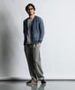 [INDIGO LABEL] ：インディゴ ボーダー ストライプ カーディガン