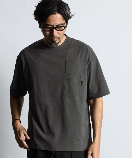 吸水速乾 ドットメッシュ Wポケット Tシャツ