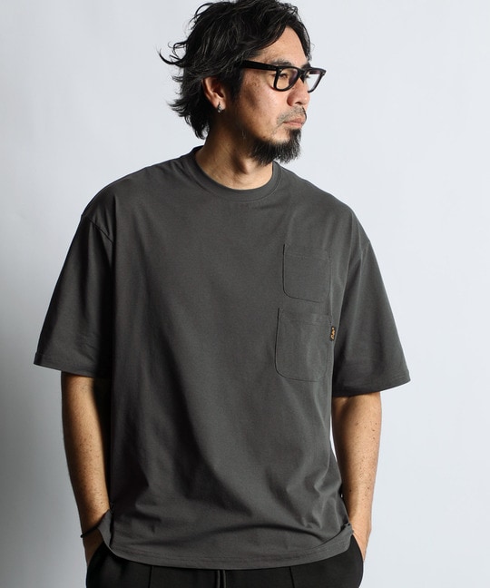 吸水速乾 ドットメッシュ Wポケット Tシャツ