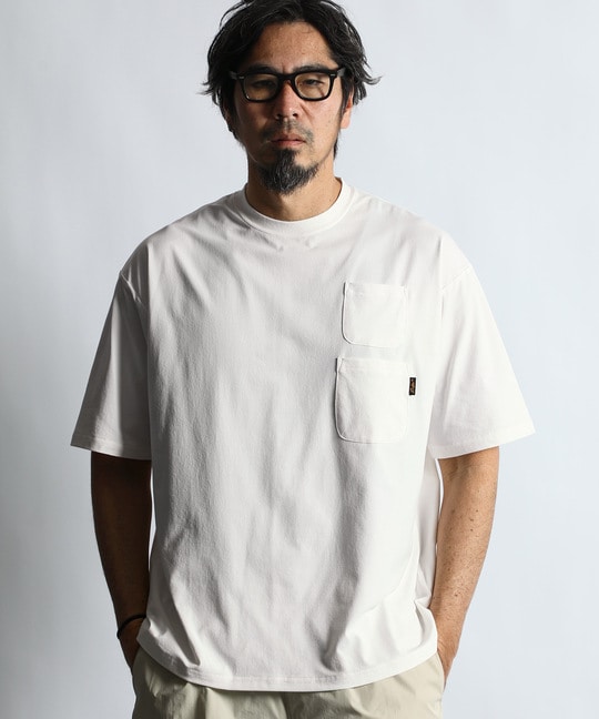 吸水速乾 ドットメッシュ Wポケット Tシャツ