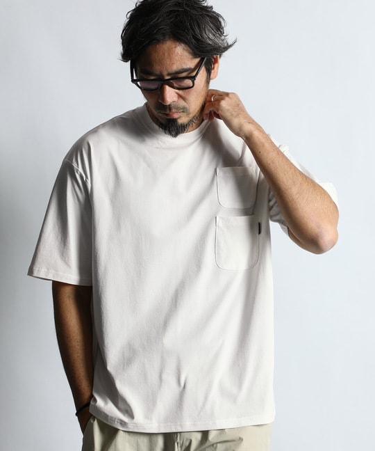 吸水速乾 ドットメッシュ Wポケット Tシャツ