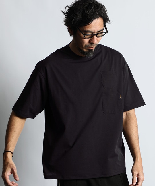吸水速乾 ドットメッシュ Wポケット Tシャツ