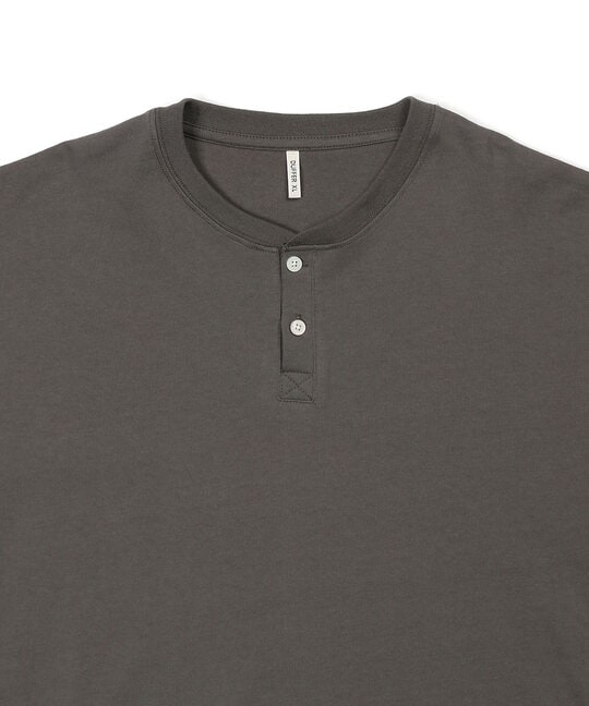 8オンス ヘビーウェイト オーバーサイズヘンリーネックTシャツ