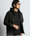 ポンチ素材 スノー加工フルジップパーカー