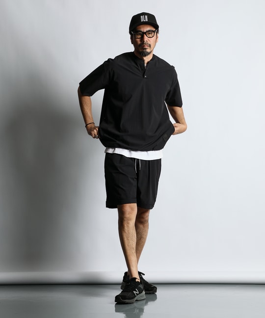 〔BLACK LABEL〕：セットアップ コーデュラリップ半袖トップス