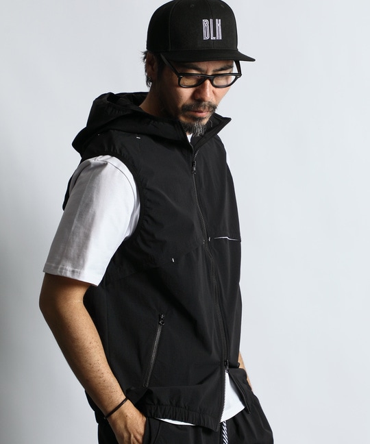 〔BLACK LABEL〕：セットアップ コーデュラリップ　トラックベスト