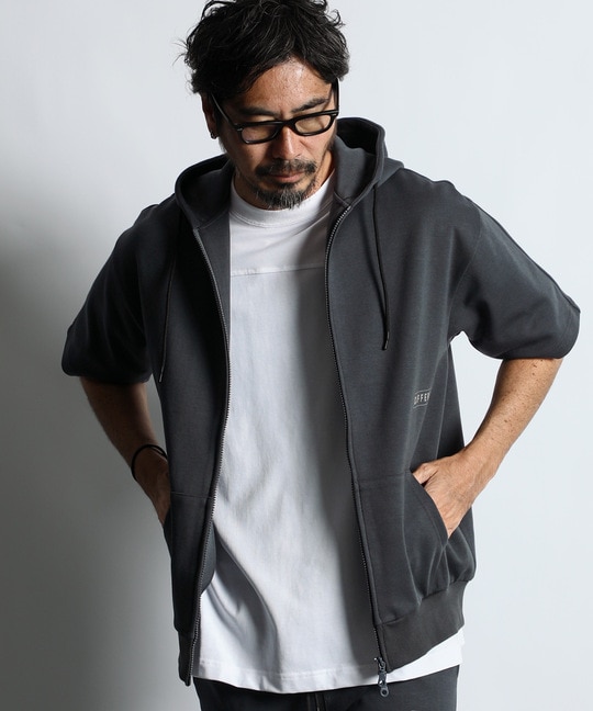 〔BLACK LABEL〕：セットアップ クールマックス　半袖パーカー