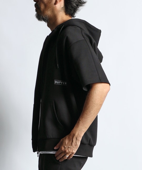 〔BLACK LABEL〕：セットアップ クールマックス半袖パーカー